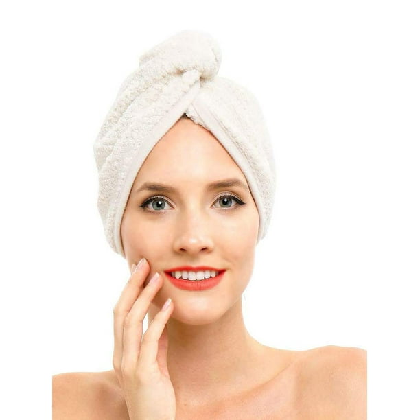 Microfiber Solid Quickly Dry Hair Hat Cap Towel Women Shower Make Up Turban Bath 